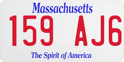 MA license plate 159AJ6