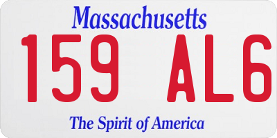 MA license plate 159AL6