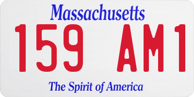 MA license plate 159AM1