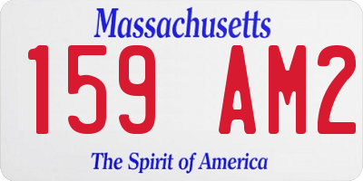 MA license plate 159AM2
