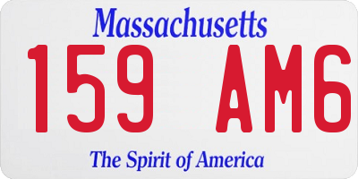 MA license plate 159AM6