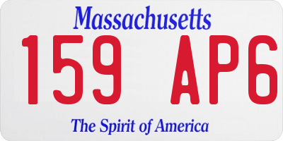 MA license plate 159AP6