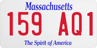 MA license plate 159AQ1
