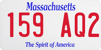 MA license plate 159AQ2