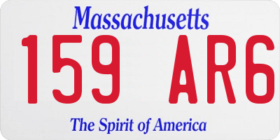 MA license plate 159AR6