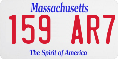 MA license plate 159AR7