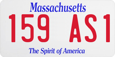 MA license plate 159AS1