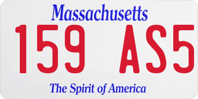 MA license plate 159AS5