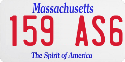 MA license plate 159AS6