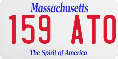 MA license plate 159AT0