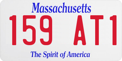 MA license plate 159AT1