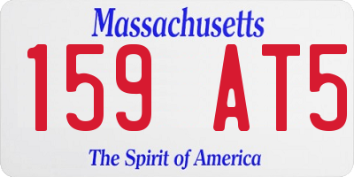 MA license plate 159AT5