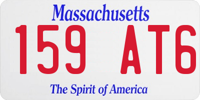 MA license plate 159AT6