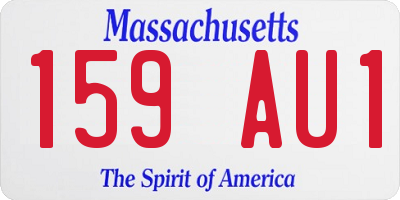 MA license plate 159AU1