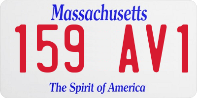MA license plate 159AV1