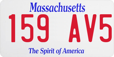 MA license plate 159AV5