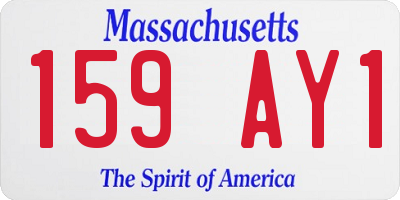 MA license plate 159AY1