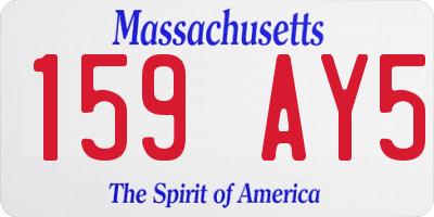 MA license plate 159AY5