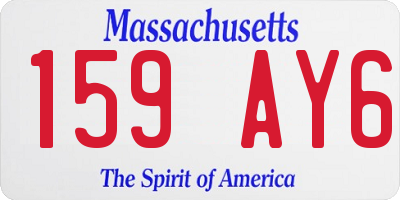 MA license plate 159AY6