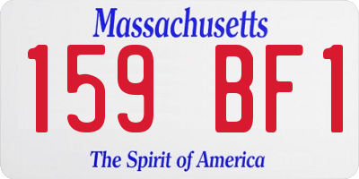 MA license plate 159BF1