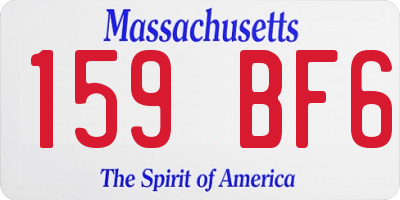 MA license plate 159BF6