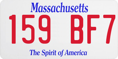 MA license plate 159BF7
