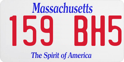 MA license plate 159BH5
