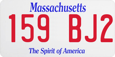 MA license plate 159BJ2