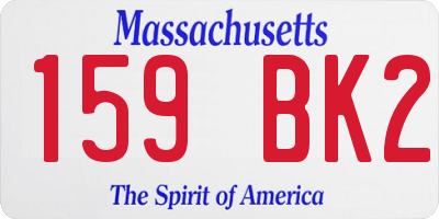 MA license plate 159BK2