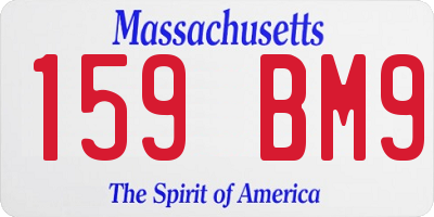 MA license plate 159BM9