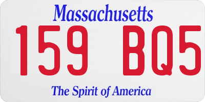 MA license plate 159BQ5
