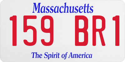 MA license plate 159BR1