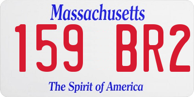 MA license plate 159BR2