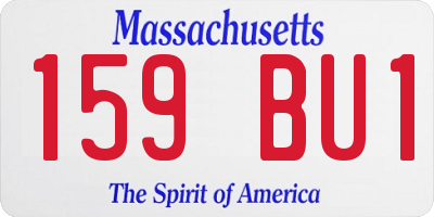 MA license plate 159BU1