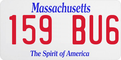 MA license plate 159BU6