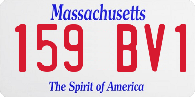 MA license plate 159BV1