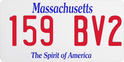 MA license plate 159BV2