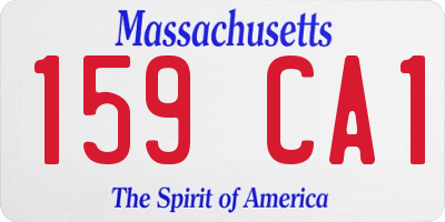 MA license plate 159CA1