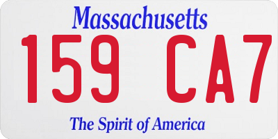 MA license plate 159CA7
