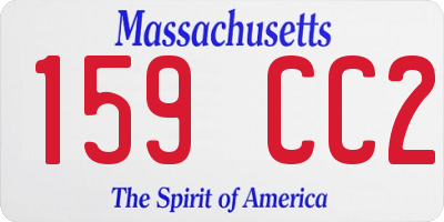 MA license plate 159CC2