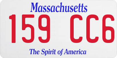 MA license plate 159CC6