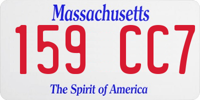 MA license plate 159CC7