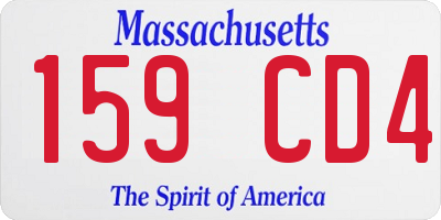 MA license plate 159CD4