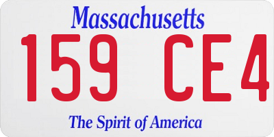 MA license plate 159CE4