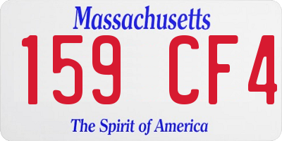 MA license plate 159CF4