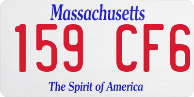 MA license plate 159CF6