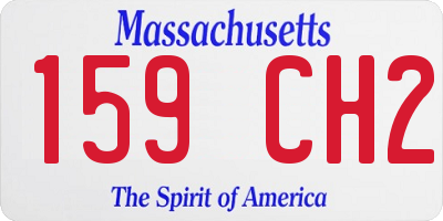 MA license plate 159CH2
