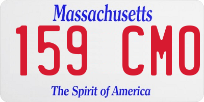 MA license plate 159CM0
