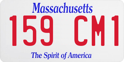 MA license plate 159CM1