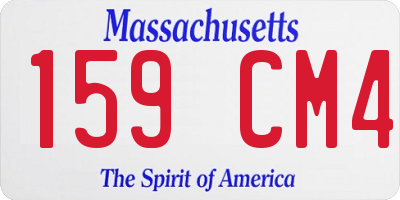 MA license plate 159CM4